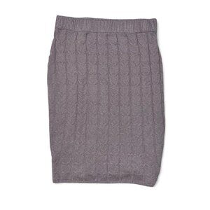 Brown Minimalist Comfy Knit Sweater Skirt